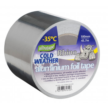 BRUCE DOUGLAS 080610045.7SCW Cold Alu Foil Tape 100mm x 45.7m (12)